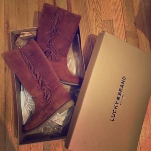Authentic Lucky Brand Fringe Boots